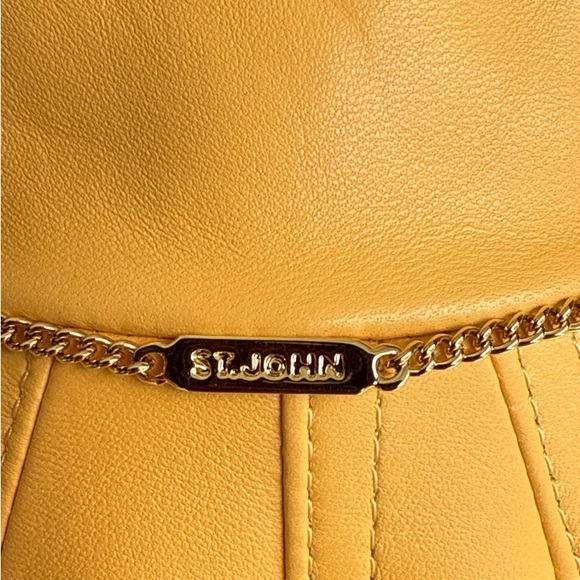 St. John Vibrant Yellow Leather Jacket - Picture 9 of 13